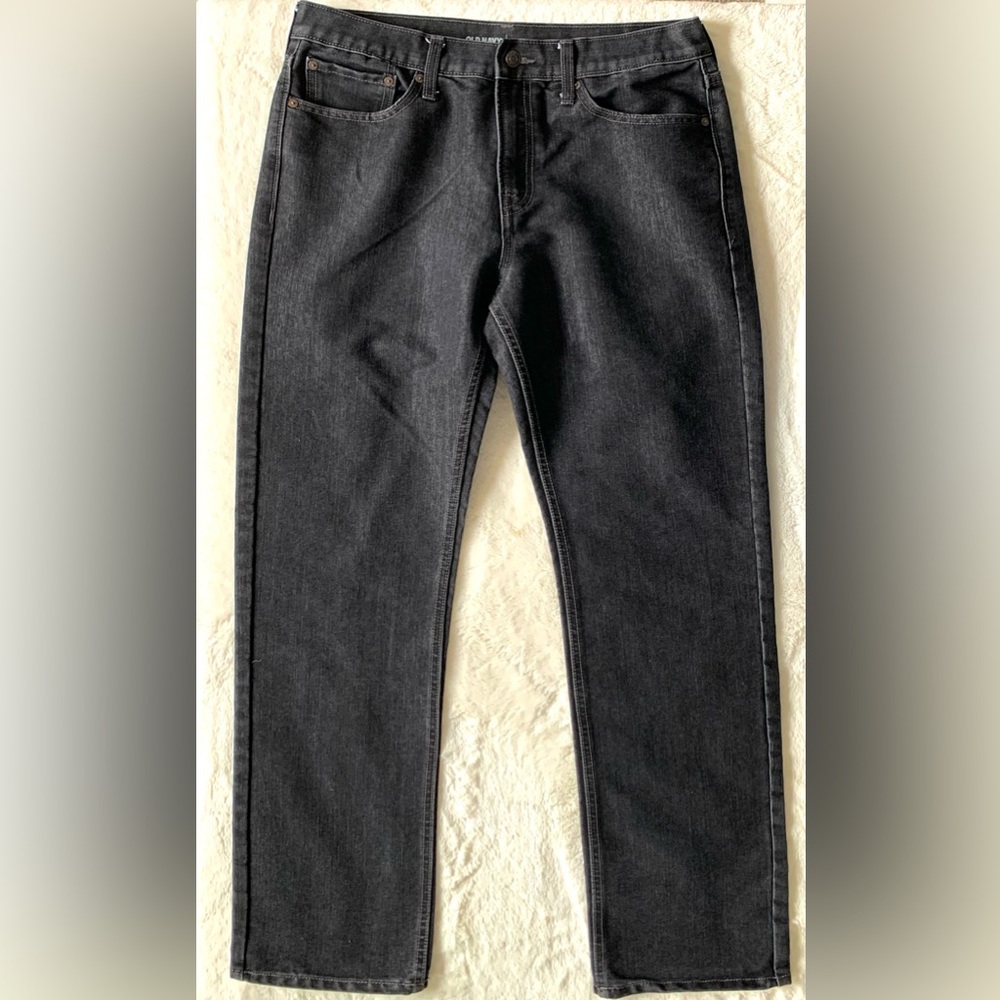 Old Navy Slim Straight Black Jeans 34x32